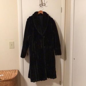 Reversible Long faux Fur Coat